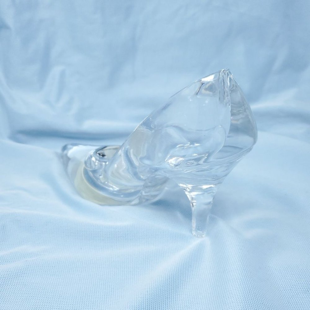 Bohemia Czech Lead Crystal Glass Princess Cinderella Slipper High Heel Shoes - Picture 5 of 8